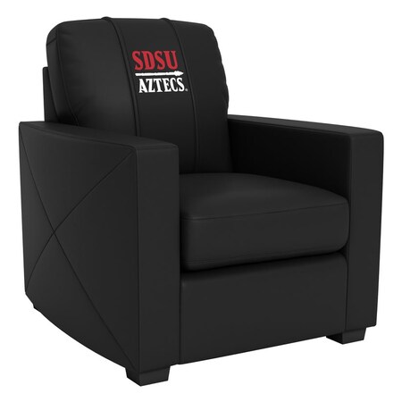 Dreamseat Silver Club Chair with San Diego State Secondary Logo XZ7759002CHCDBK-PSCOL13801